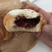 Plum bun  at Szklarnia in Krakow