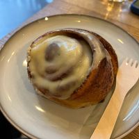 Cinnamon roll  at Szklarnia in Krakow