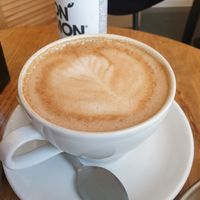 Latte with oat milk at Szklarnia in Krakow