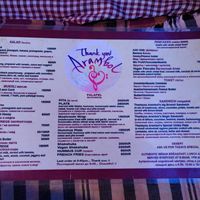Menu 1 at Thank U Arambol Cafe in Arambol