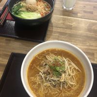 Miso Vegan (Front), non-Vegan tantanmen (back)  at Shin Ramen  in Hannover