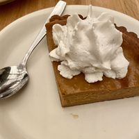 Squash pie with whipped topping   at True Food Kitchen in Las Vegas