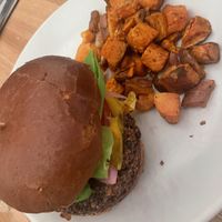Vegan burgerr  at True Food Kitchen in Las Vegas