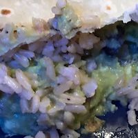 Close-up of Guacamole Burrito at Mexicali Blue in Wappingers Falls