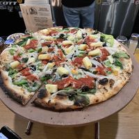Custom vegan pizza   at Pedaler's Pub in Bentonville