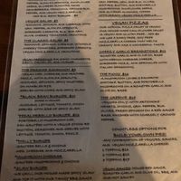 Vegan menu at Pedaler's Pub in Bentonville