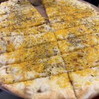 Vegan cheezy garlic breadd  at Pedaler's Pub in Bentonville