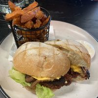 Burger with pulled jackfruit  at The Spade in Glenroy