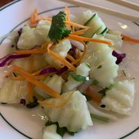 Cucumber salad at MOE PHO in Pendleton