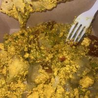 happy cow burrito after falling apart   at Rise Up Coffee in Rehoboth Beach