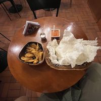 Empanadas de pipián and carantanta con hogado  at Mora Castilla in Popayan