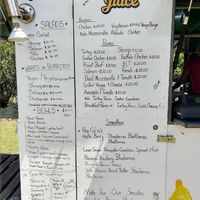 Combo meal includes side salad and smoothie at Clean Juice - Truck in Falmouth