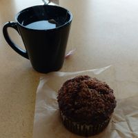 Earl Grey and Vegan muffin at Good Foods Market and Cafe in Lexington