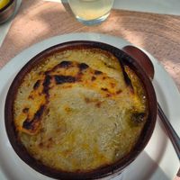 Moussaka with vegan cheese at JR in Trimiklini