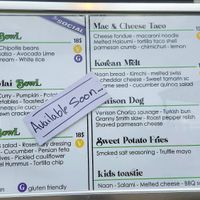 2023/2024 season menu. Pop up kitchens on the weekend so check socials for what they are each weekend at The Social in St Helens