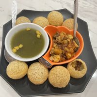 pani puri  at Royal Rasoi in Bangkok