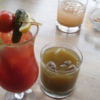 Bloody Mary and fresh cold-pressed juices! at The Brook in Wallington
