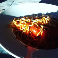 Pasta Napoli at Strandschuppen in Heiligenhafen