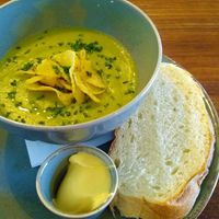 Leek & Potato soup at The Dog Inn Belthorn in Blackburn