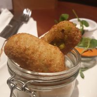 Baked Chip Shop Croquettes  at King's Head in Horley
