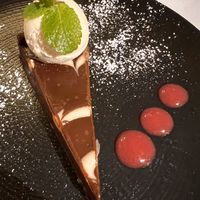 Chocolate and coconut tart  at The Bushmills Inn in Antrim