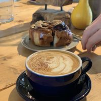 Soy latte  at The Pow Bar Cafe in Niseko