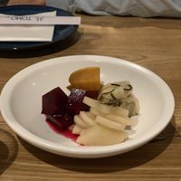 Pickled Seasonal Vegetables at Tomo Restaurant Niseko in Kutchan