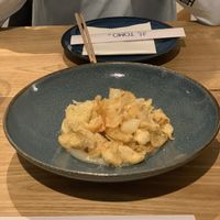 Yurine Lilly Bulb Tempura with Truffle Oil at Tomo Restaurant Niseko in Kutchan