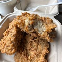Fried seitan "chicken" at Dirty Lettuce in Portland