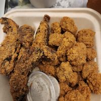 Portobello Fries and Chick'n Bites at Dirty Lettuce in Portland