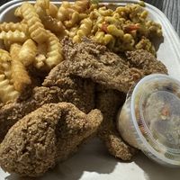 Catfish platter  at Dirty Lettuce in Portland