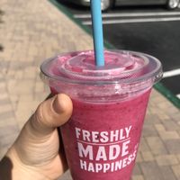 Pink flamingo  at Nekter Juice Bar in Huntington Beach