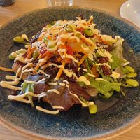 Sticky tempeh-waffle at WannaWaffle in Zwolle