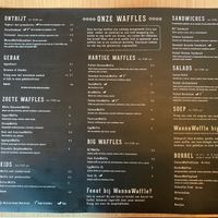 Food menu at WannaWaffle in Zwolle