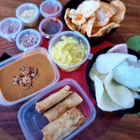 Sauces, atjar, emping, ... at De Vegetarische Toko in The Hague