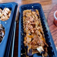 Sate with peanutsauce at De Vegetarische Toko in The Hague