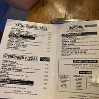 Menu  at TANK in Gloucester