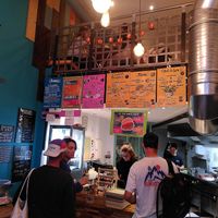 Inside the restaurant, you can sit upstairs or outside. at Gustavo in Grenoble
