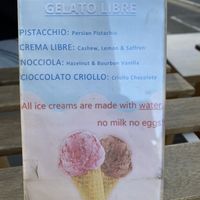 No milk, no egg!  at Gelato Libre in Milan