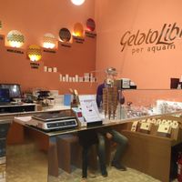 The counter
 at Gelato Libre in Milan