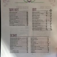 Menu at Pra Lá De Bom in Sao Paulo