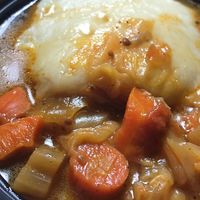 Mafen vegan bowl with fufu at Sav's in Lexington