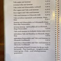 Vegan Menu Card  at Ha Dang in Hamburg