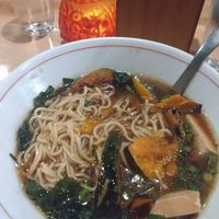 Shoyu ramen, very tasty...wish there were more vegan ramens 🥺 at Kodaiko in Sacramento