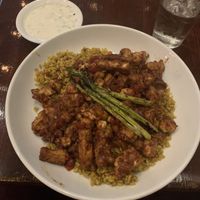 Spicy Jamaican Tofu entree  at Ramsi's Cafe on the World in Louisville