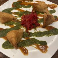 punjabi samosas   at Ramsi's Cafe on the World in Louisville