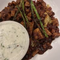 Spicy Jamaican tofu  at Ramsi's Cafe on the World in Louisville