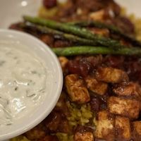 spicy jamaican tofu at Ramsi's Cafe on the World in Louisville