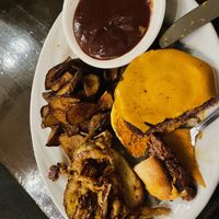 Baja burger  at Ramsi's Cafe on the World in Louisville