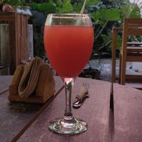 Multi layered drink at Edén in Guadalajara